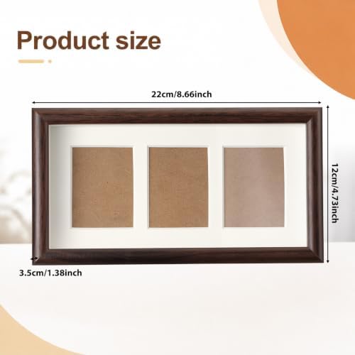 Multi Picture Frame 2x3 3 Picture Frame Wood Wallet Size Pictures Frames - Image 2