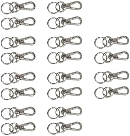 Foto&Tech Small Quick Release Adapter Clip for Camera with Round Lugs for Camera Strap, 33lb Breaking Force (10 Pieces, Silver) by FOTO%26TECH