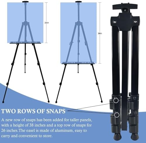 NS JYMB Easel Stand for Sign and Painting, 17-66 Inch Adjustable, Black - Image 5