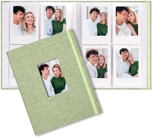 Vienrose Mini Polaroid Photo Album 208 Photos 2x3 Inch Grass Green 1 PACK by Vienrose