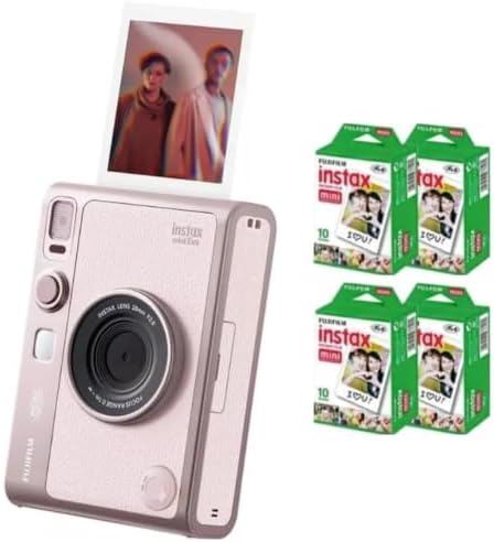 Fujifilm Instax Mini EVO Instant Camera (Pink + Extra Film (40 Sheets)) by FUJIFILM