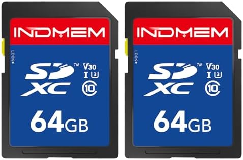 64GB SD Card 2Pack, High Speed up to 90M/S, C10/U3/V30, SDXC UHS-I Memory Cards, Full HD & 4K Video Compatible with Digital Camera, HD Camcorders, DSLR and PC, 64GB(2pc) by elecacc