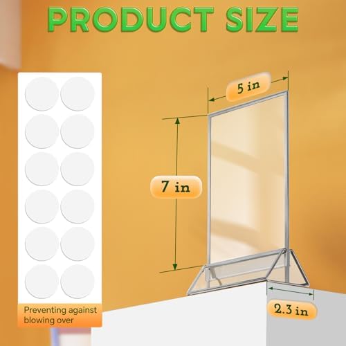 5X7 Silver Frames Double-Sided Acrylic Sign Holder，12 PCS - Image 2