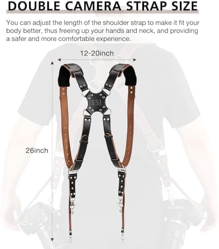Kasla Dual Camera Strap for Two DSLR/SLR Cameras - Image 3