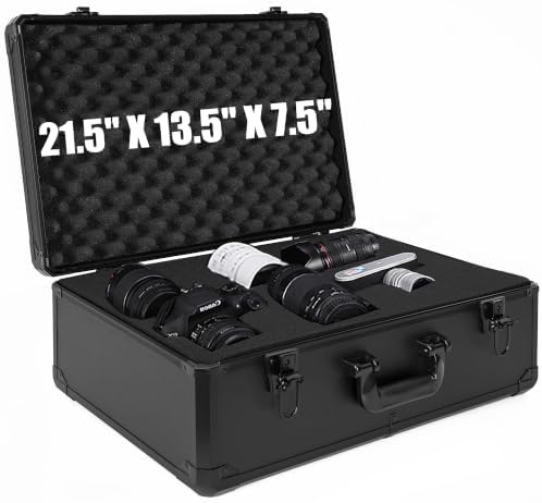 Protective Hard Case 22 X 14 X 8-Inch Shockproof Water-resistant with Customized DIY Foam Insert fit for Camera, Laptops, etc by ITHWIU
