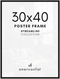 Americanflat 30x40 Poster Frame - Slim Molding - Black by Americanflat