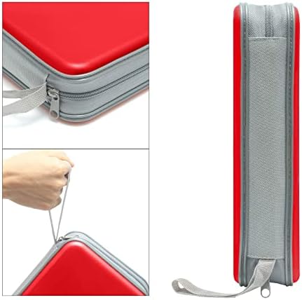 Siveit CD DVD Cases 96 Capacity Disc Storage Binder for Car(Red) - Image 3