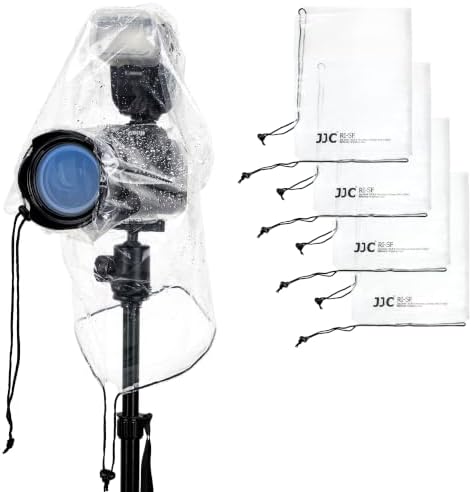 4PCS Clear Camera Rain Cover w Flash for Camera + Lens up to 6.3"x9.8"(DXL) by Kiorafoto