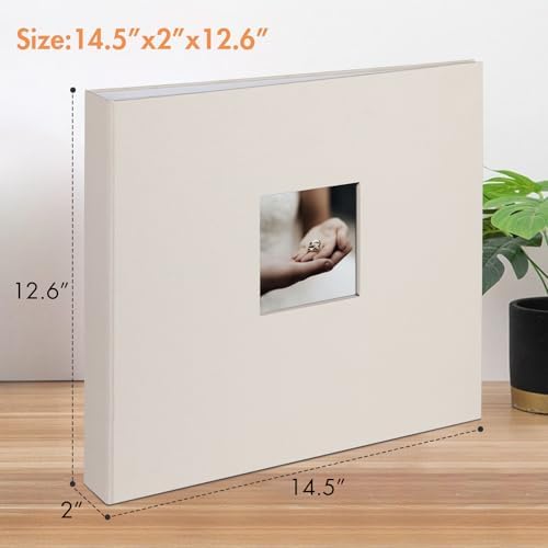1DOT2 12x12 Inch 3 Ring DIY Scrapbook Photo Album, Beige - Image 6