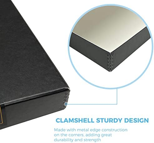 Lineco Clamshell Archival Storage Box, 13.5x19.5x1.75 In, Black, Pack of 2 - Image 4