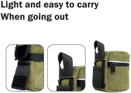 Camera Lens Case Lens Bag Compatible (3.15" x 3.15"(Canvas, Green)) - Image 5