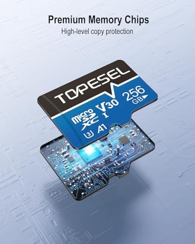 TOPESEL 256GB Micro SD Card 2 Pack, 4K UHD, U3 SDXC TF Card with Adapter High-Speed UHS-I V30 Micro Flash Memory Card for Smartphones, Cameras, Dash Cams(256GB 2Pack) - Image 6