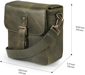 MegaGear Genuine Leather Camera Messenger Bag Mirrorless Portable electronic device cover - Image 5