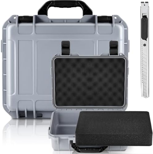 Relaxweex 14.3 x 11.4 x 4.5 Inch Hard Case, Stripe Shell, Gray by Relaxweex