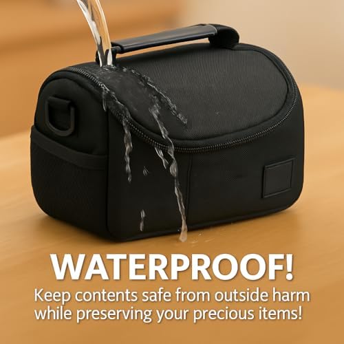 Acuvar Medium Soft Padded Camera Bag Case for DSLR and Mirrorless Cameras – Fits Nikon, Canon, Sony, Pentax, Olympus, Panasonic, Samsung & More – Shockproof Protection for Lenses & Accessories - Image 4