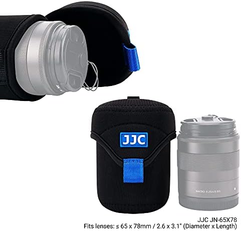 Anti-shock Neoprene Mirrorless Camera Lens Case Bag Case for Canon RF 16mm 35mm Fuji XF 23mm F1.4 56mm F1.2 Sony FE 50mm F1.8 F2.8 28-70mm E 10-18mm 18-135mm and other Lens below 3.07" X 3.07"(D x L) - Image 4