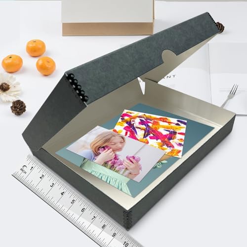 Lineco Clamshell Archival Storage Box, 9.5x12.5x1.75 Inch, Gray - Image 3