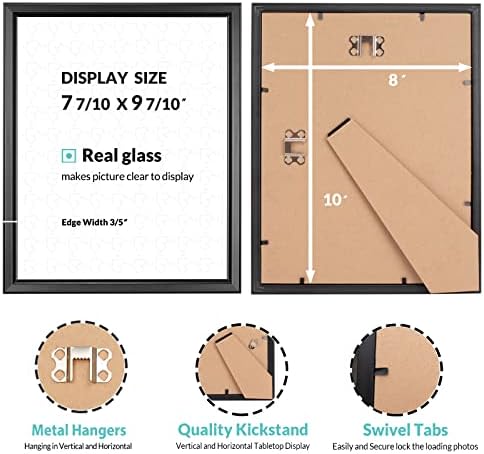 LaVie Home 8x10 Picture Frames (6 Pack, Black) Simple Designed Photo Frame with High Definition Glass for Wall Mount & Table Top Display, Set of 6 Classic Collection - Image 3