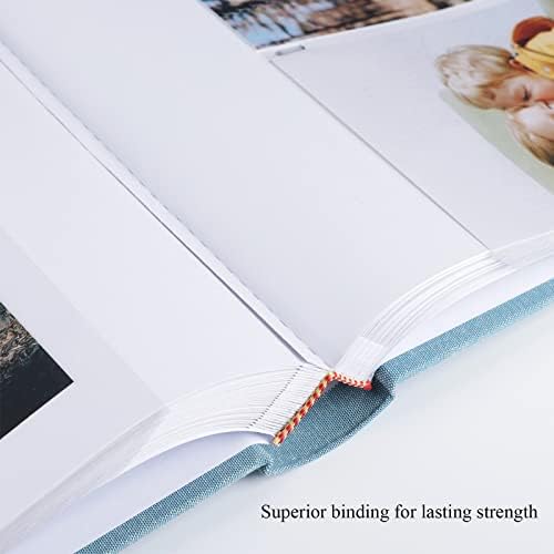 1DOT2 Photo Album with Writing Space, 100 Pages, Linen Cover, Cyan Blue - Image 4
