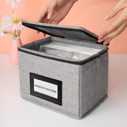 Die Cut Storage Box,Die Cut Storage Organizer,Fully-Padded Inside with Sturdy Construction, Magnetic Sheets for Dies Storage ,Scrapbooking Paper,Picture,Photo(no magnet sheet) - Image 3