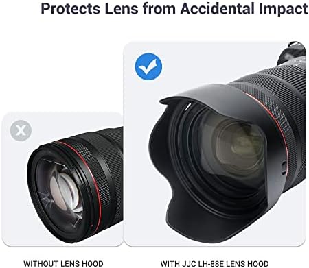 Lens Hood for Canon RF 24-105mm F2.8 L is USM Z,RF 24-70mm F2.8 L is USM Lens,Reversible Lens Shade Replace Canon EW-88E Lens Hood, Compatible with 82mm Filters and Lens Cap - Image 4