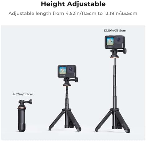 K&F CONCEPT 33.5cm/13.2" Mini Desktop Selfie Stick Tripod - Image 2