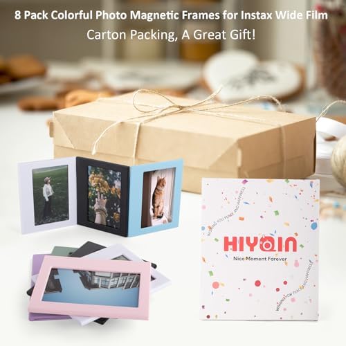 8 Packs Magnetic Photo Frame for WIDE EVO/400/300/210 Instant Camera Film, 4.25x3.38 In Photo Refrigerator Magnet Frame - Display Small Picture Frame for Instax WIDE Camera Film - Colorful - Image 6