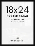 Americanflat 18x24 Poster Frame - Slim Molding - Black by Americanflat