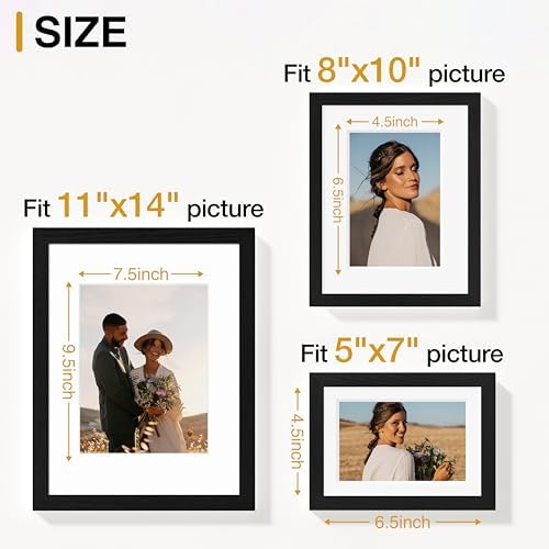 Vittanly 14 Pack Picture Frames Collage Wall Decor, Black - Image 6