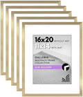 Americanflat 16x20 Poster Frame 5-Pack - Matted to 11x14 - Gold by Americanflat