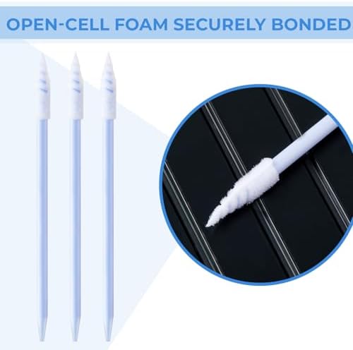 Chinco 200 Pcs Cleaning Swabs 2.56'' Sponge Tip Swabs Sticks Blue - Image 4