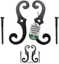 Renovators Supply Manufacturing Decorative S Style Window Shutter Dogs, Cast Iron, Rust Resistant Powder Coated, Includes Mounting Screws, 6.5 Inches, Pack of 2 Pairs by RenovatorsSupplyManufacturing