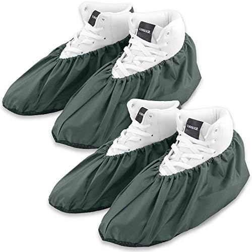 Reusable Boot & Shoe Covers, Washable, Non-Slip, 2 Pairs, Large by LINKEASE