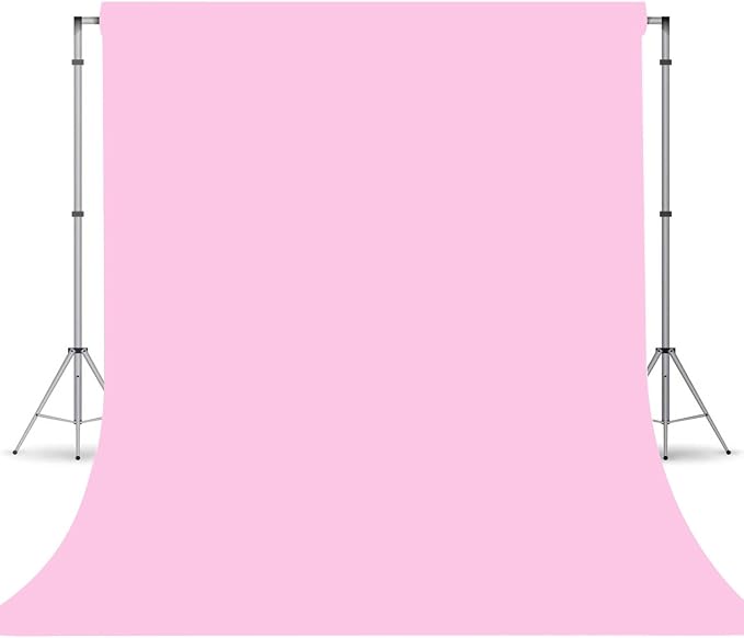 Pink Photography Backdrop for Photoshoot, Fabric 6x9ft | Versatile Studio Photo Backgrounds, Non Reflective, Easy to Use, for Portraits, Product, Party, Video Creation by TERSUM