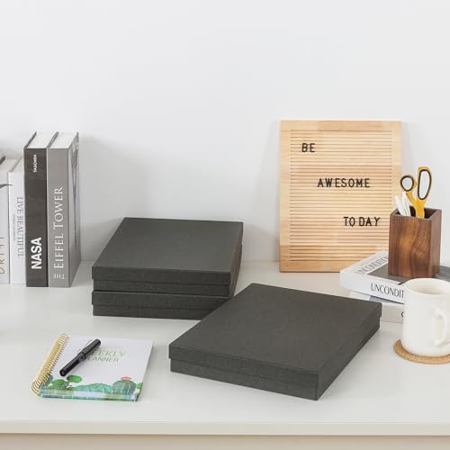 Soul & Lane - Letter Size Document Storage Boxes with Lids, Set of 3, Gray - Image 3
