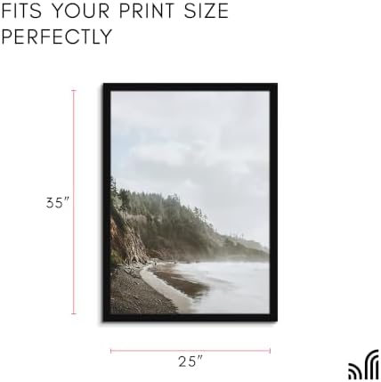Americanflat 25x35 Poster Frame - Engineered Wood - Black - Image 2