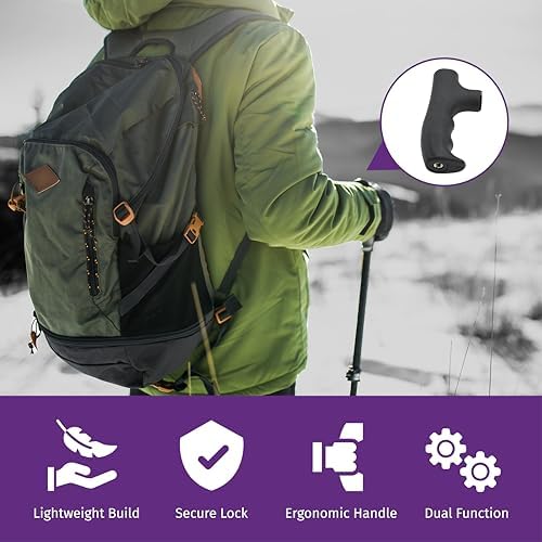 Monopod Handle Adapter Walking Stick Cane Monopod Head Attachment Converter Trekking Pole Handle Grip for Hiking Climbing Photography - Image 2
