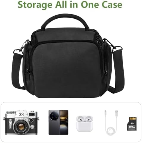 Ainiv DSLR Camera Bag, Large Waterproof Anti-Shock SLR Camera Case, Black - Image 5