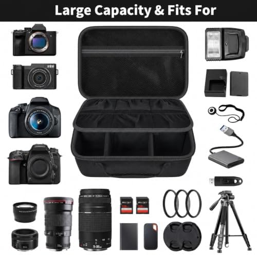 Camera Case for Canon/for Sony/for Nikon DSLR SLR Cameras, Large Capacity - Image 2