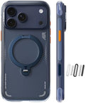TORRAS Ostand Q3 Air for iPhone 17 Pro Case 6.3'' with Stronger Magnetic Stand, Fit for Magsafe, Airbags Miltary Protection, Camera Control for iPhone 17 Pro Case, Shockproof & Stylish, Midnight Blue by Unknown