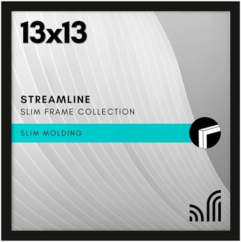 Americanflat 13x13 Picture Frame - Slim Molding - Black by Americanflat