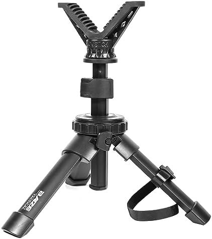 BZTAC Tactical Compact Rapid Shooting Rest - Adjustable Height Rifle Tripod with 360 Rotation V Yoke Holder, Durable Aluminum Construction for Hunting Outdoors by BZTAC