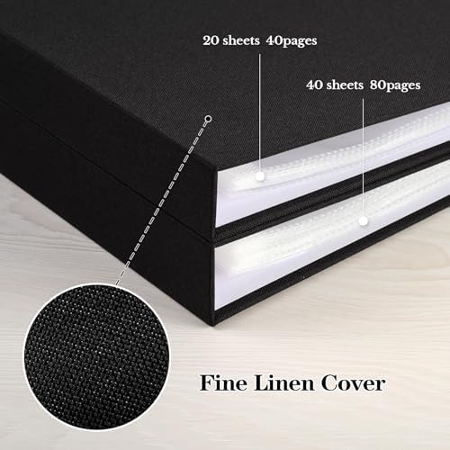 Mublalbum 12x12 Inch 3 Ring DIY Scrapbook Photo Album 80 Pages, Black - Image 6