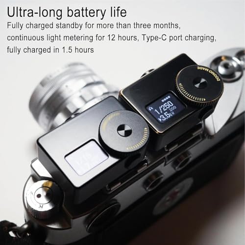 Camera Set-top Reflection Light Meter, Light Meter for Cameras, Real-time Metering and 1-Button Metering, Adjustable Hot Shoe Position & 30° Reflected Metering, for Vintage Camera Exposure Control - Image 6
