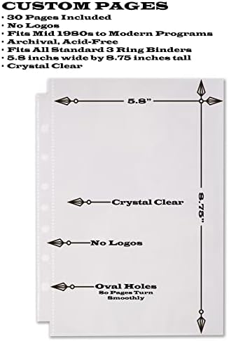 2Fold Binder for Holding Broadway Play Program and Theater Programs with 30 Custom Sheet Protectors - PU Leather - Fits Programs from Mid 1980s to Modern (Black EmbossedP) - Image 3