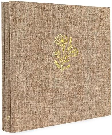 Holoary Photo Album 4x6 500 Photos 5 Pictures Per Page, 500 Pockets Picture Album, Linen Fabric Cover Big Picture Book for Photos, 4x6 Photo Albums for Family Weddings Travel Memories(Khaki) by Holoary
