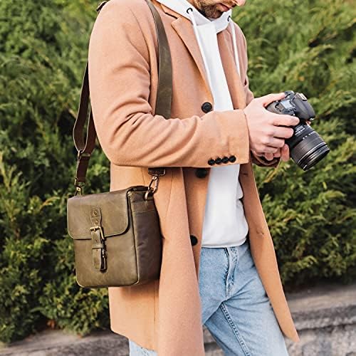 MegaGear Genuine Leather Camera Messenger Bag Mirrorless Portable electronic device cover - Image 2