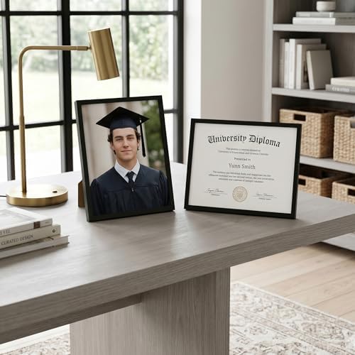 Americanflat 8.5x11 Picture Frame 2-Pack - Slim Molding - Black - Image 4
