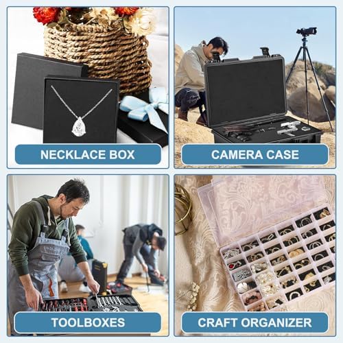 Black Polyurethane Foam Inserts for Cases, 4 Pcs 16 x 12 x 1 Inch, Cuttable Packing Padding for Tool Box, Camera, Crafts and Storage - Image 6
