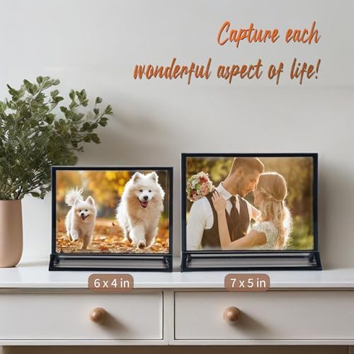 6 Pack Picture Frames 4x6" Horizontal Menu Holders for Restaurant, Double-Sided Acrylic Sign Holders for Wedding Table Numbers, Christmas Photo Frames Flyer Holder Display Stand for Office, Party - Image 6